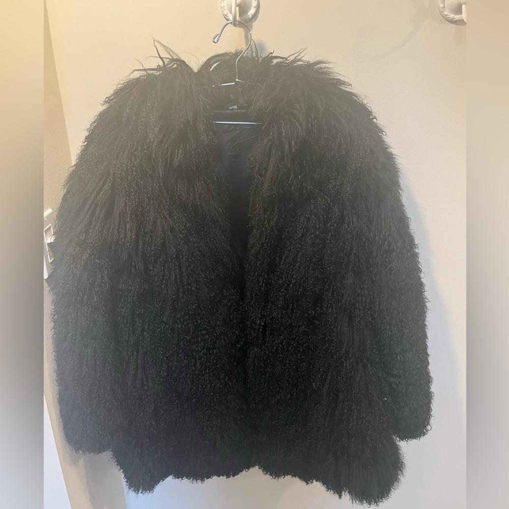 Unisex 100% Tibetan lambs wool stroller-black-medium